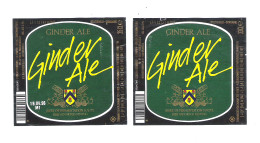 BROUWERIJ INTERBREW  -BRUSSEL - GINDER ALE  -  2 BIERETIKETTEN  (BE 275) - Bier