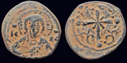 Anonymous Time Of Nicephorus III Botaniates AE Follis Latin Cross - Bizantinas