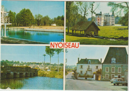 LD61 :maine Et Loire :  NYOISEAU : Vues , Voiture Renault 4  Aile , Piscine , Pont - Autres & Non Classés