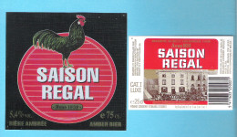 BRASSERIE DU BOCQ -PURNODE - YVOIR - SAISON REGAL  -  2 BIERETIKETTEN  (BE 279) - Beer