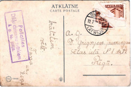 Latvia Lettland Pc With Slogan Cancel Posaties Diklu Dziesmu Svetkiem - Letland