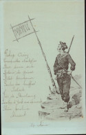 Menu, Marine, Fusillier Marin, Illustration F. Cousturier - Menükarten