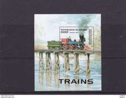 Guinea-1996 Trains Souvenir Sheet MNH** - Treinen