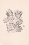 COUPLE A LA ROSE     M M VIENNE - Ante 1900