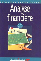 Analyse Financière  (1993) De Michel Deprez - 18 Ans Et Plus