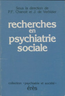 Recherches En Psychiatrie Sociale (1986) De Pierre F. Chanoit - Psychologie & Philosophie