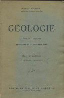 Géologie 5e Et 4e (1942) De Georges Bourreil - 12-18 Jahre