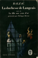 La Duchesse De Langeais / La Fille Aux Yeux D'or (1964) De Honoré De Balzac - Classic Authors