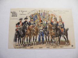 A549 .CPA. POLOGNE. 5e Régiment De Cuirassiers. ROYAL POLOGNE CAVALERIE. .beau Plan Animé. Non écrite - Pologne