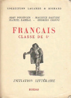 Français, Classe De 4e (1956) De Marcel Barral - 12-18 Años