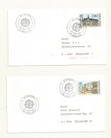 FRANCE  EUROPA 1990  2 ENVELOPPES PREMIER JOUR 28/04/1990 - 1990