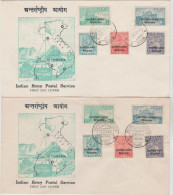 North And South VIETNAM  2 FDC  Of INDIA STAMP Ovpt  ICC   From HANOI And SAIGON      Réf LT - Vietnam