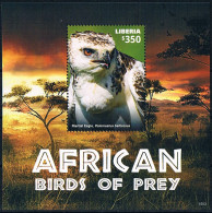 Bloc Sheet Oiseaux Rapaces Birds Of Prey  Raptors   Neuf  MNH **   Liberia 2015 - Aigles & Rapaces Diurnes