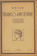 Revue De La Franco-ancienne N°132 (1960) De Collectif - Sin Clasificación