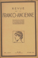 Revue De La Franco-ancienne N°133 (1960) De Collectif - Unclassified