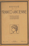 Revue De La Franco-ancienne N°131 (1960) De Collectif - Non Classés