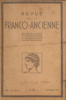 Revue De La Franco-ancienne N°129 (1959) De Collectif - Ohne Zuordnung