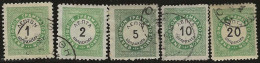 Greece   .   Yvert   .   Taxe  13/17     .   O    .     Cancelled - Used Stamps