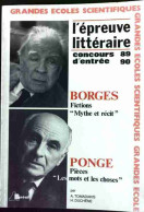 L'épreuve Littéraire 1989-1990 (1988) De Collectif - 18 Ans Et Plus