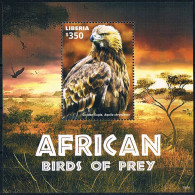 Bloc Sheet Oiseaux Rapaces Aigles Birds Of Prey  Eagles Raptors   Neuf  MNH **   Liberia 2015 - Aigles & Rapaces Diurnes