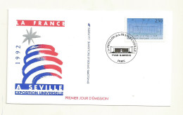 FRANCE EXPOSITION UNIVERSELLE SEVILLE FDC 18/01/1992. - Other & Unclassified