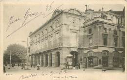 51 - Reims - Le Théâtre - Animée - Précurseur - Oblitération Ronde De 1902 - CPA - Voir Scans Recto-Verso - Reims