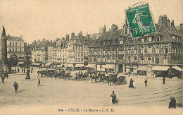 59 - Lille - La Bourse - Animée - Oblitération Ronde De 1913 - CPA - Voir Scans Recto-Verso - Lille