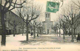 42 - Pélussin - Place Des Croix - Effet De Neige - CPA - Voir Scans Recto-Verso - Pelussin