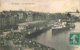 76 - Dieppe - La Gare Maritime - Animée - Bateaux - CPA - Voir Scans Recto-Verso - Dieppe