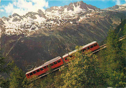 Trains - Trains - Chamonix-Mont Blanc - Le Train Du Montenvers - Le Train Menant Du Montenvers à La Mer Glace En Pleine  - Trains
