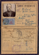 Carte D Identité, Commissariat De Police, Marseille, Timbre Fiscal 13 Francs, 1943 - Sin Clasificación