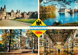 77 - Fontainebleau - Ville - Multivues - Blasons - Flamme Postale De Avon - CPM - Voir Scans Recto-Verso - Fontainebleau