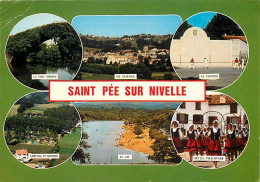 64 - Saint Pée Sur Nivelle - Multivues - Folklore - Danse Basque - Pelote Basque - Etat Léger Pli Visible - CPM - Voir S - Autres & Non Classés