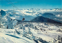 38 - Chamrousse - Le Télésiège Et Vue Générale Sur La Station - Hiver - Neige - CPM - Voir Scans Recto-Verso - Chamrousse