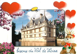 37 - Azay Le Rideau - Le Château - Fleurs - Lapin En Peluche - Carte Neuve - CPM - Voir Scans Recto-Verso - Azay-le-Rideau