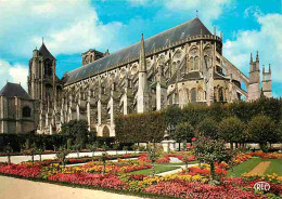 18 - Bourges - La Cathédrale Saint Etienne - Les Jardins De L'Evêché - Fleurs - Carte Neuve - CPM - Voir Scans Recto-Ver - Bourges