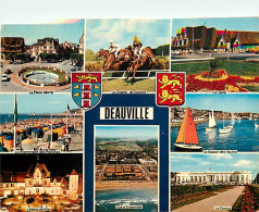 14 - Deauville - Multivues - Hippodrome - Chevaux - Oblitération Ronde De Deauville ( 14 ) De 1979 - CPM - Voir Scans Re - Deauville