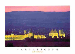 11 - Carcassonne - La Cité Médiévale - Vue Générale - Vue De Nuit - La Montagne Noire - CPM - Voir Scans Recto-Verso - Carcassonne