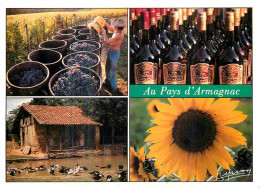 32 - Gers - Au Pays D'Armagnac - Multivues - Bouteille D'Armagnac - Fleur De Tournesol - CPM - Voir Scans Recto-Verso - Altri & Non Classificati