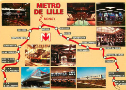 59 - Lille - Métro De Lille - Multivues - Carte Géographique - CPM - Voir Scans Recto-Verso - Lille