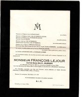 Ellezelles 1864 - 1956 , François Lejour - Obituary Notices