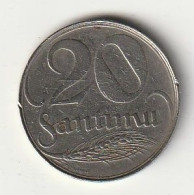 20 SANTIMII 1922 LETLAND /143/ - Letland