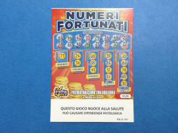 Lotteria Gratta E Vinci Numeri Fortunati Lotto 3049 Sigla RR Variante FSC Cartone A Sostegno Della Gestione Forestale - Lottery Tickets