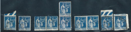 STAMP / TIMBRE FRANCE - Variation Autour Du 25 Centimes Semeuse Camée De 1907 N°140 Du Catalogue Yvert - 1932-39 Peace