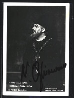 AK Opernsänger Nicolai Ghiaurov In Don Carlos, Mit Original Autograph  - Opéra