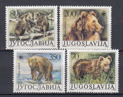 YUGOSLAVIA 1986 Fauna Animals Bears Mi 2260-2263 MNH(**) #Fauna644 - Ongebruikt