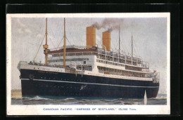 AK Passagierschiff Empress Of Scotland In Voller Fahrt  - Steamers