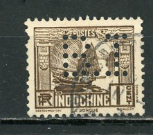 INDOCHINE RF - JONQUE - N° Yvert 155 Obli.  PERFORÉ “BI” - Usados