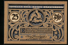 Notgeld Paderborn 1921, 25 Pfennig, Bischof Mit Bibel  - [11] Emissions Locales