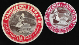 Lot De 2 étiquettes De CAMEMBERT - Cheese